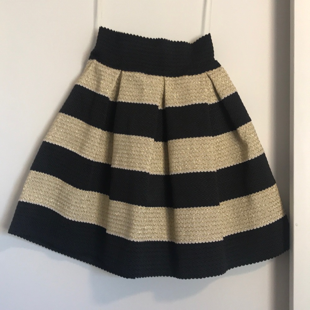Gold and black cocktail skirt